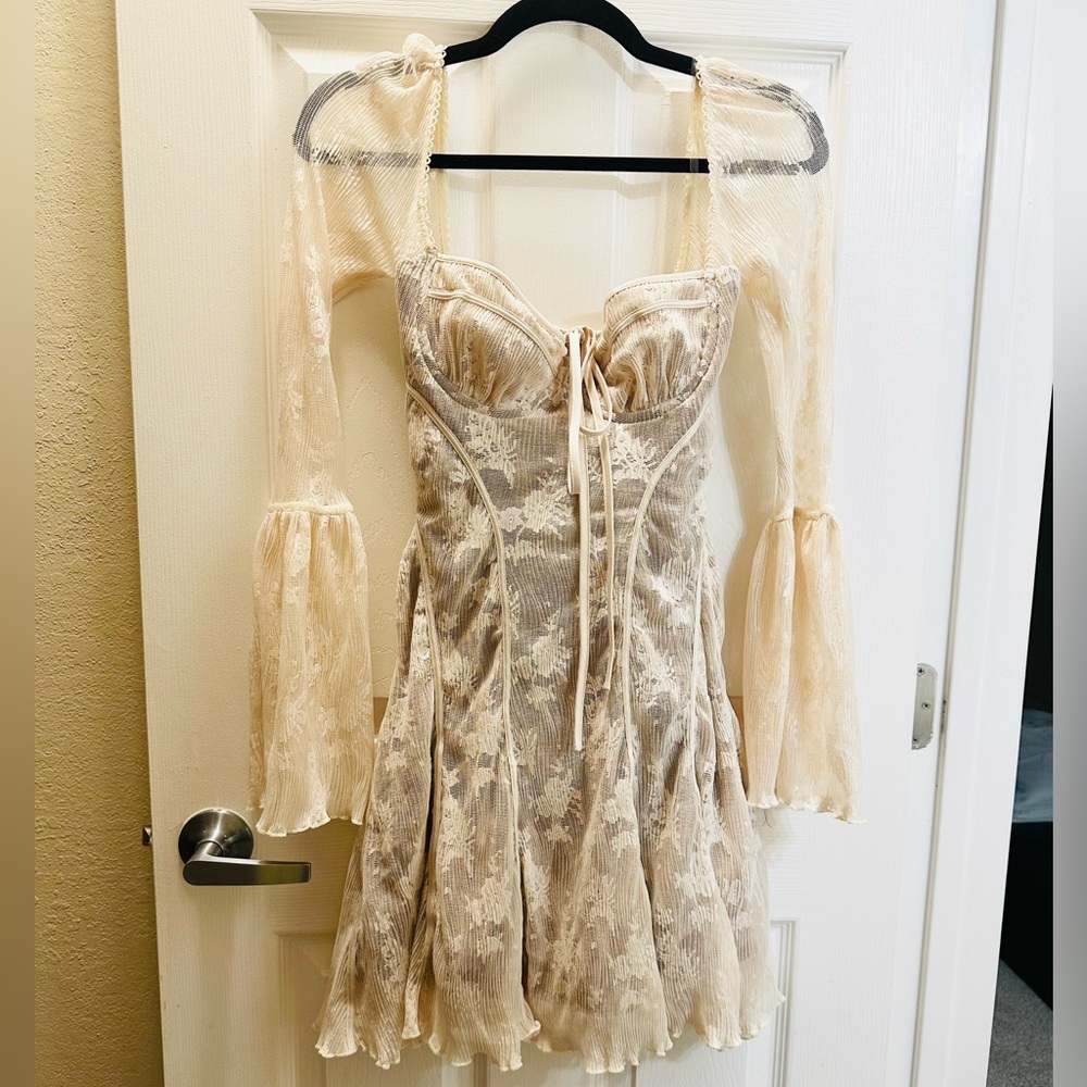 House of CB Analissa Cream Lace Corset Dress XS cup A/C- Regular Length NWOT - Picture 3 of 6